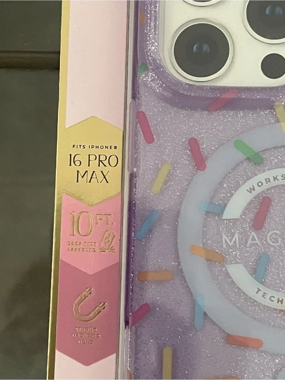 MagSafe Sparkle Glitter iPhone 16 Pro Max Case - Purple